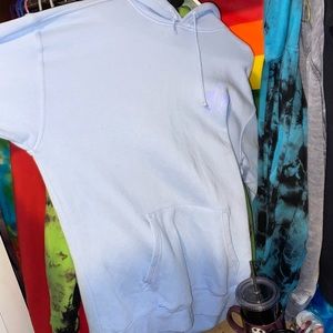 Jeffree Star “high, how are ya?” Hoodie in baby blue